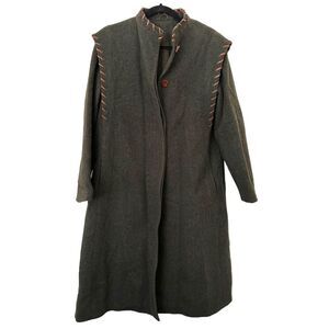 VINTAGE Virgin Wool Trench Coat Sz 44‎ (US 6/S)